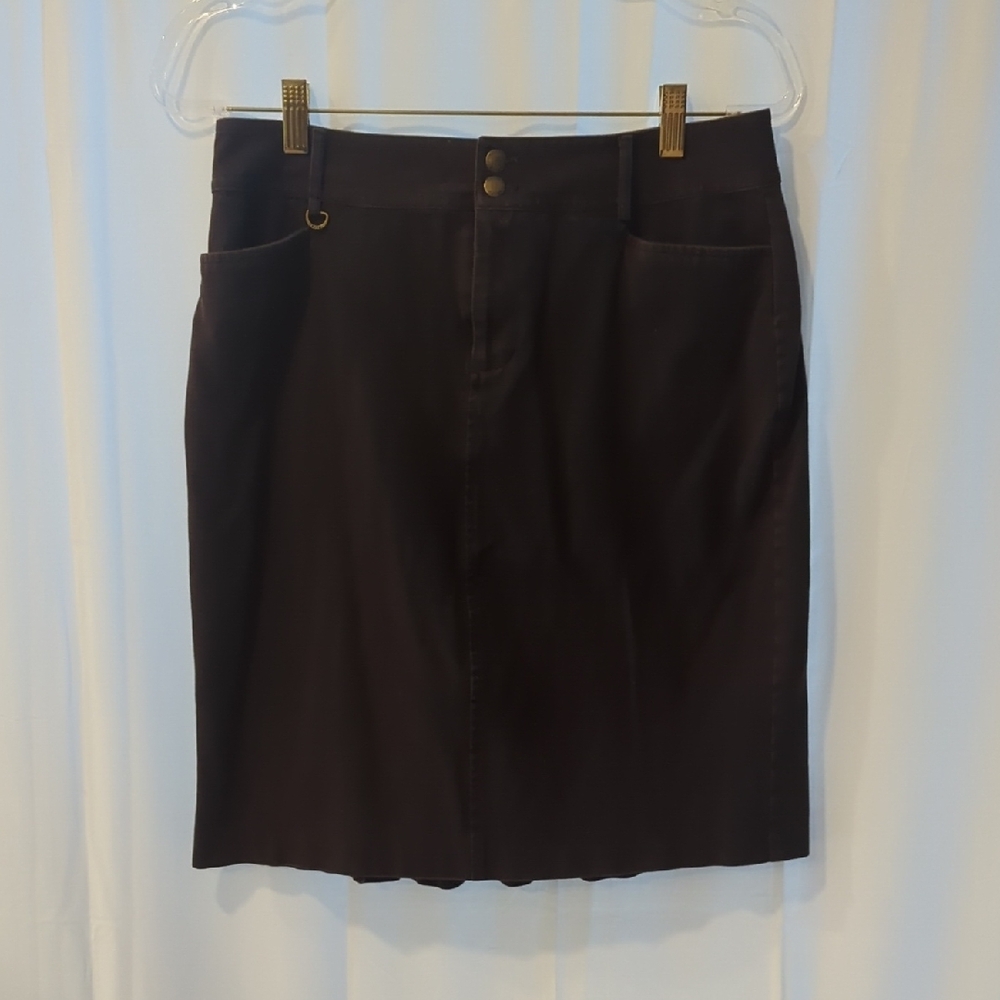 Chaps Black Pencil Skirt Knee-Length Workwear